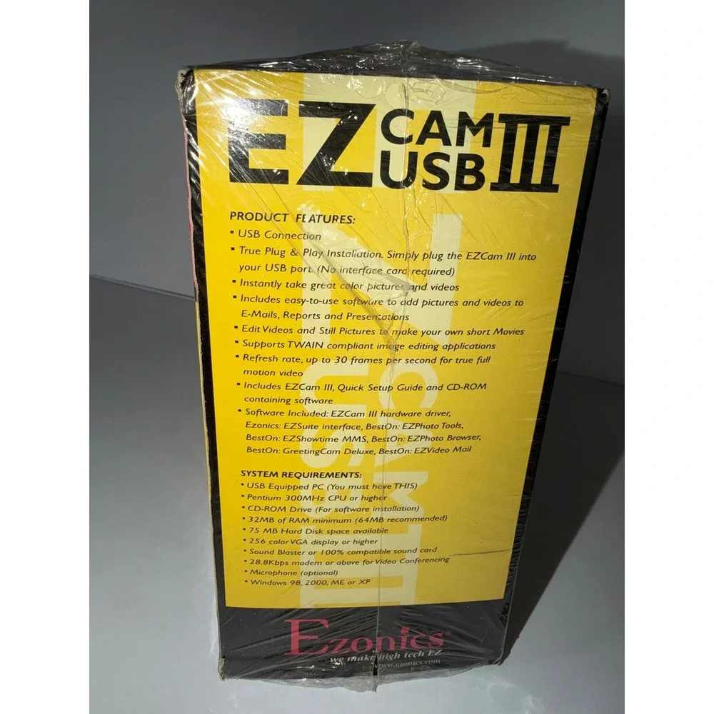 Vintage Ezonics EZCam III USB Digital Video Camera Webcam New Factory Sealed